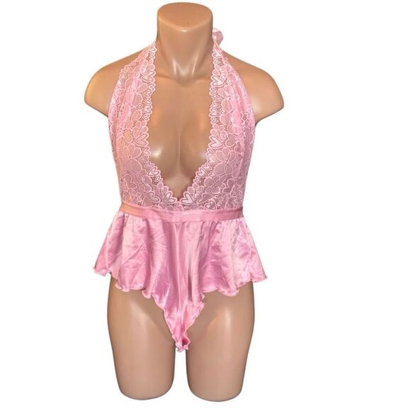 NWOT Woman Pink Teddy Lingerie One piece - Picture 1 of 5